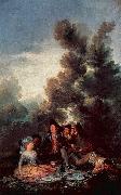 Francisco de Goya Vesper im Freien oil on canvas